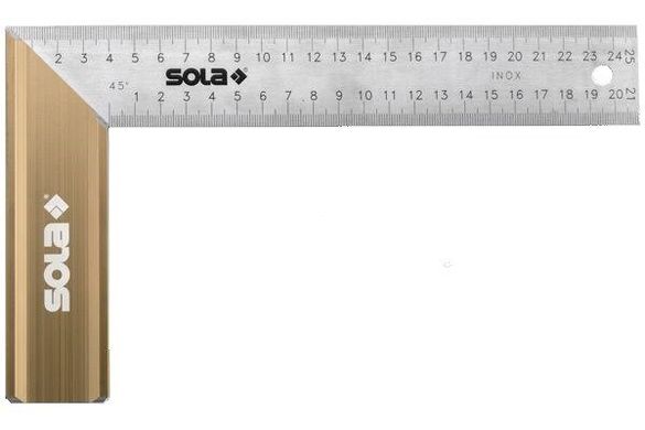Угольник Sola нержавеющая сталь алюминиевая ручка 300 мм (SRB 300)