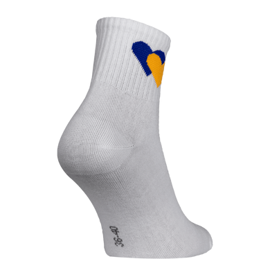 Шкарпетки Жовто-блакитні серця Сірі (7167), 36-40