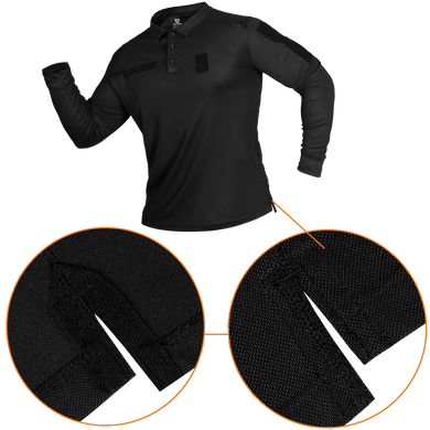 Поло Paladin Long LT CoolPass Pique Light Чорне (7367)